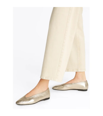 Tommy Hilfiger Soft Metal Lthr Ballerina No Bow Gold FW0FW08601 0HS (TH1278-a) bateliai