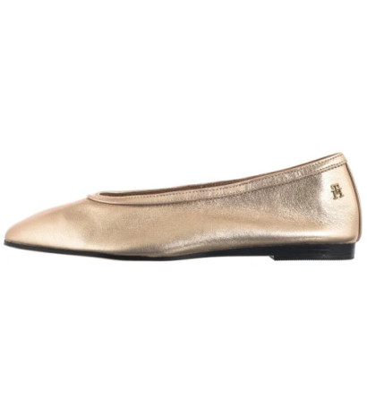 Tommy Hilfiger Soft Metal Lthr Ballerina No Bow Gold FW0FW08601 0HS (TH1278-a) bateliai