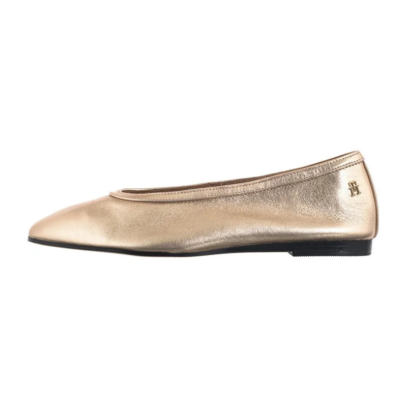 Tommy Hilfiger Soft Metal Lthr Ballerina No Bow Gold FW0FW08601 0HS (TH1278-a) bateliai
