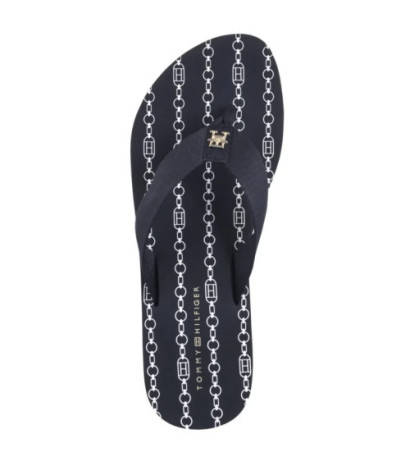 Tommy Hilfiger Im TH Chainprint Midwedge Sandal Space Blue FW0FW08527 DW6 (TH1294-a) šlepetės