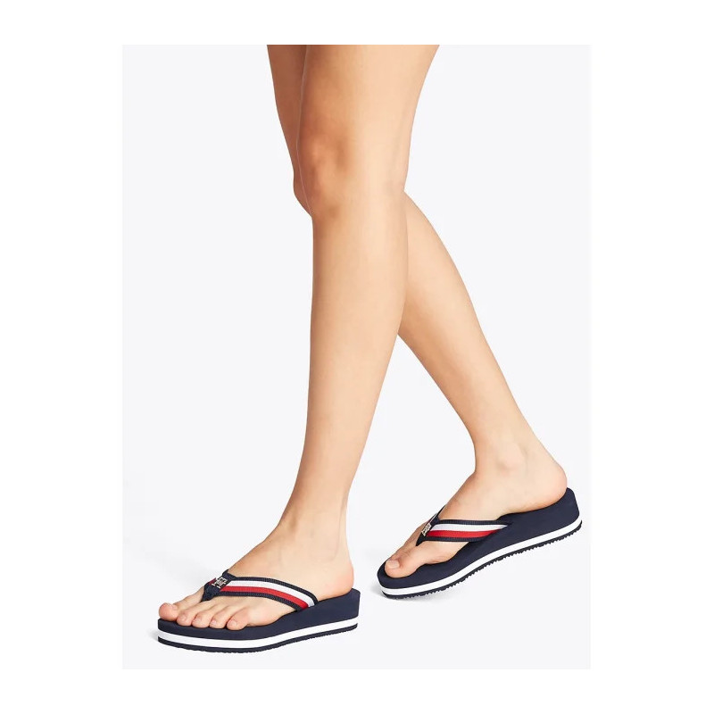 Tommy Hilfiger TH Corp Mid Wedge Beach Sandal Space Blue FW0FW08517 DW6 (TH1295-a) šlepetės