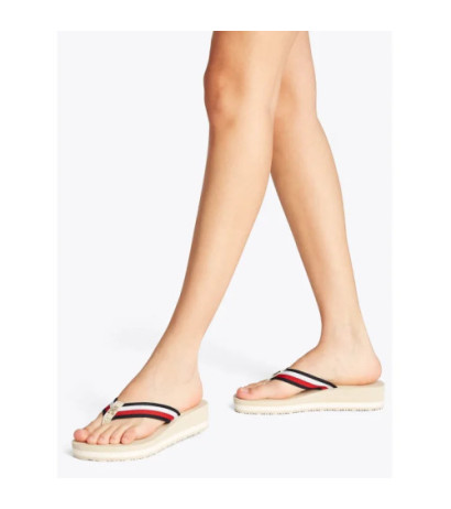 Tommy Hilfiger TH Corp Mid Wedge Beach Sandal Muslin FW0FW08517 ACJ (TH1295-b) šlepetės