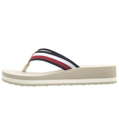 Tommy Hilfiger TH Corp Mid Wedge Beach Sandal Muslin FW0FW08517 ACJ (TH1295-b) šlepetės
