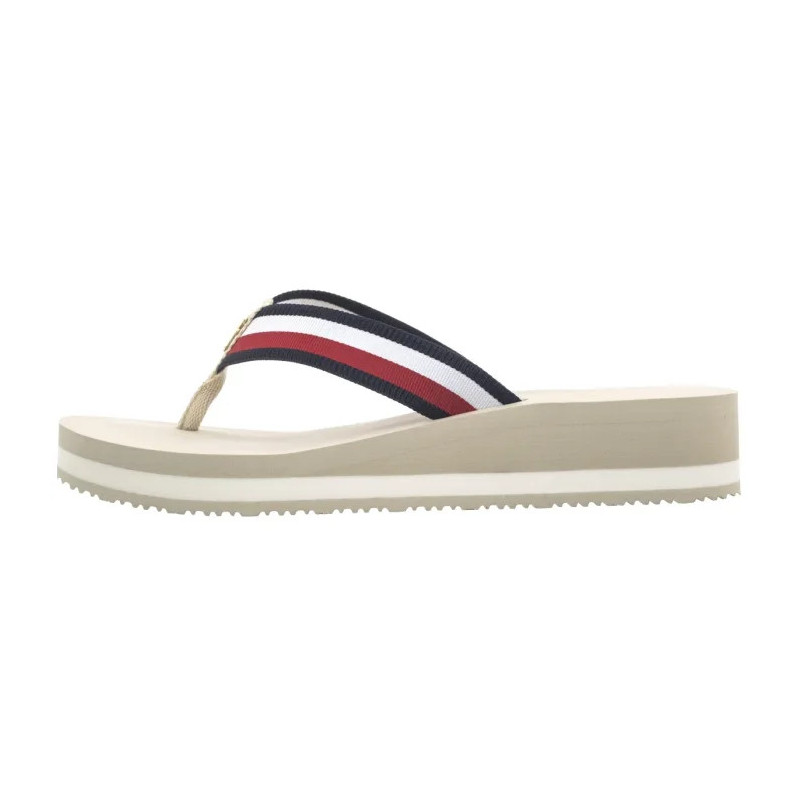 Tommy Hilfiger TH Corp Mid Wedge Beach Sandal Muslin FW0FW08517 ACJ (TH1295-b) šlepetės