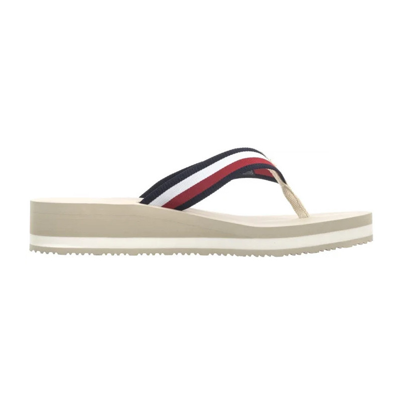 Tommy Hilfiger TH Corp Mid Wedge Beach Sandal Muslin FW0FW08517 ACJ (TH1295-b) šlepetės