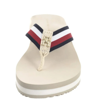 Tommy Hilfiger TH Corp Mid Wedge Beach Sandal Muslin FW0FW08517 ACJ (TH1295-b) šlepetės