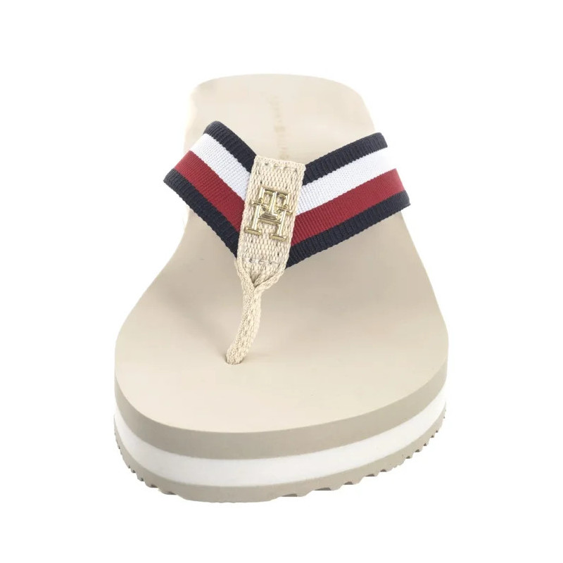 Tommy Hilfiger TH Corp Mid Wedge Beach Sandal Muslin FW0FW08517 ACJ (TH1295-b) šlepetės