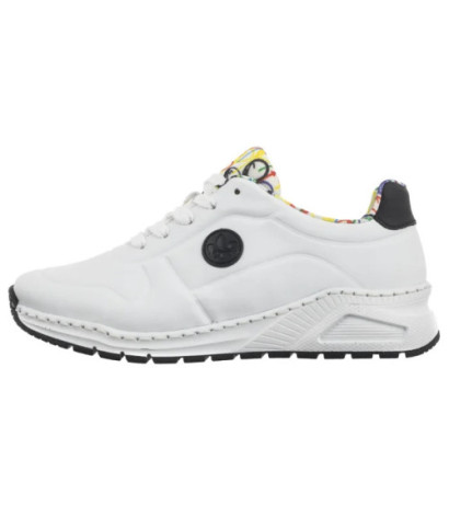 Rieker Białe M4903-80 White (RI232-a) sportiniai bateliai