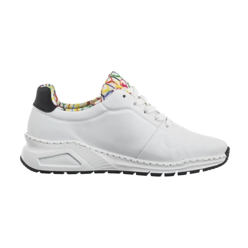 Rieker Białe M4903-80 White (RI232-a) sportiniai bateliai