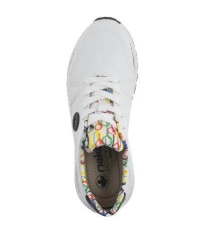 Rieker Białe M4903-80 White (RI232-a) sportiniai bateliai