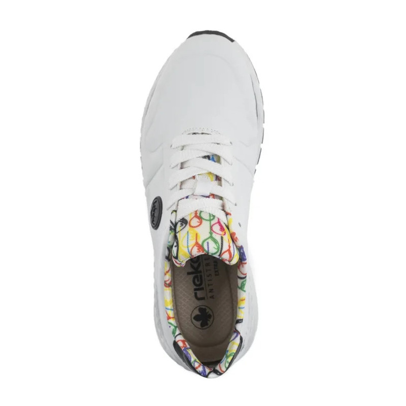 Rieker Białe M4903-80 White (RI232-a) sportiniai bateliai