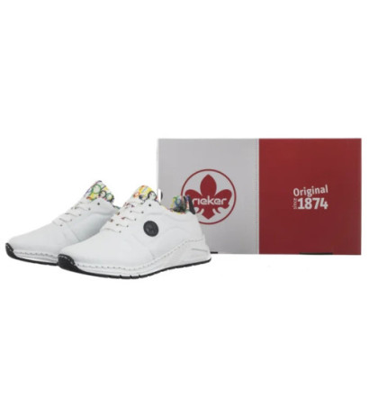 Rieker Białe M4903-80 White (RI232-a) sportiniai bateliai