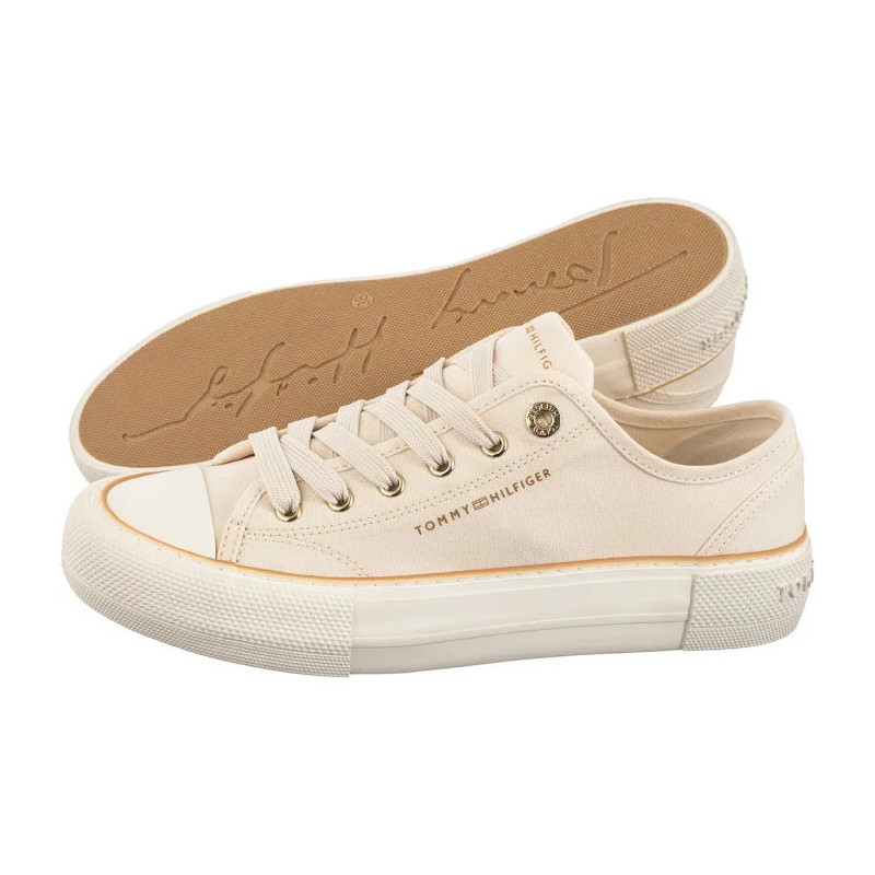 Tommy Hilfiger Low Cut Lace-Up Sneaker Off White T3A9-33733-0890530 (TH1302-a) bateliai