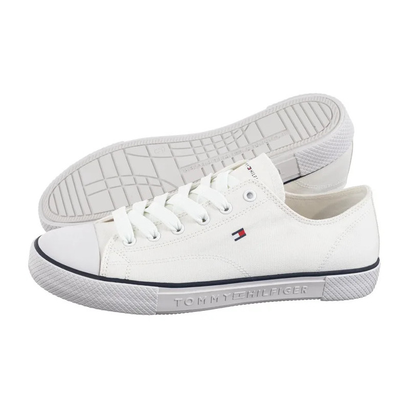 Tommy Hilfiger Low Cut Lace-Up Sneaker White T3X9-33846-0890100 (TH1305-a) bateliai