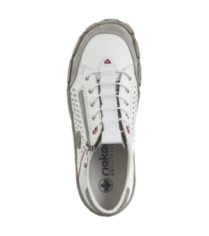 Rieker Białe L0355-80 White (RI239-a) batai