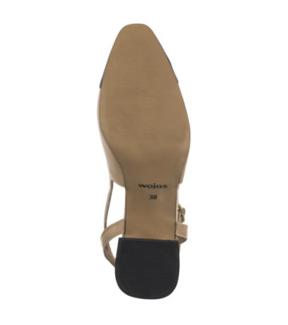 Wojas Beżowe/Czarne 35147-54 (WO260-a) sandalai