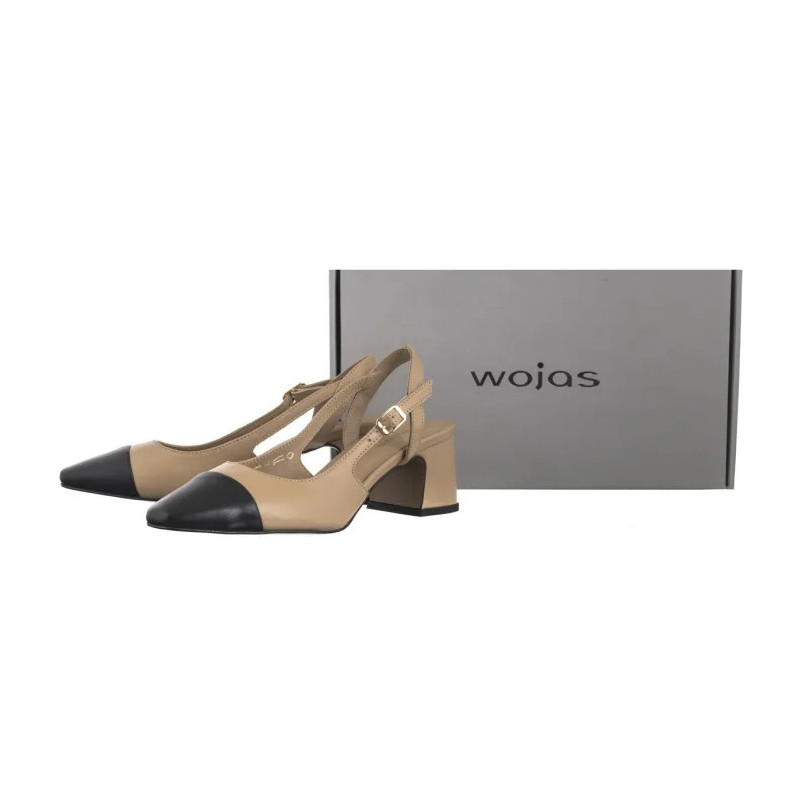 Wojas Beżowe/Czarne 35147-54 (WO260-a) sandalai