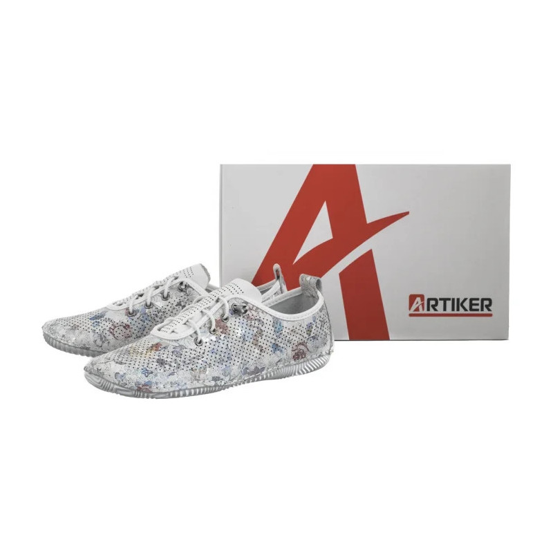 Artiker Białe Ażurowe w Kwiatki 56C2688 (AR147-a) batai