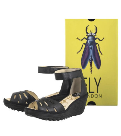 FLY London Yelu Mousse Black P501545001 (FL418-a) batai