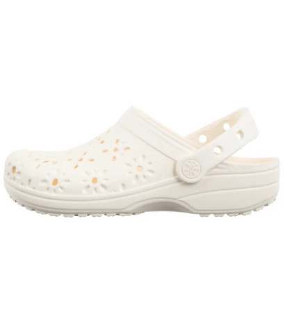 Crocs Classic Floral Cut Out Clog Chalk 210943-0WV (CR345-a) Moteriški batai/šlepetės