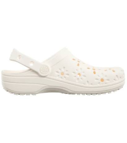 Crocs Classic Floral Cut Out Clog Chalk 210943-0WV (CR345-a) Moteriški batai/šlepetės