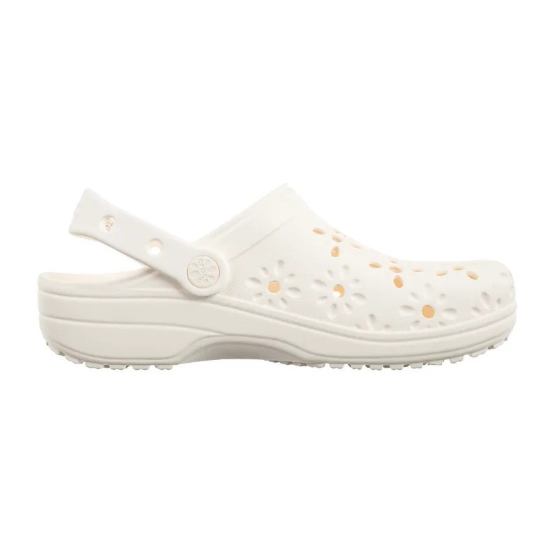 Crocs Classic Floral Cut Out Clog Chalk 210943-0WV (CR345-a) Moteriški batai/šlepetės