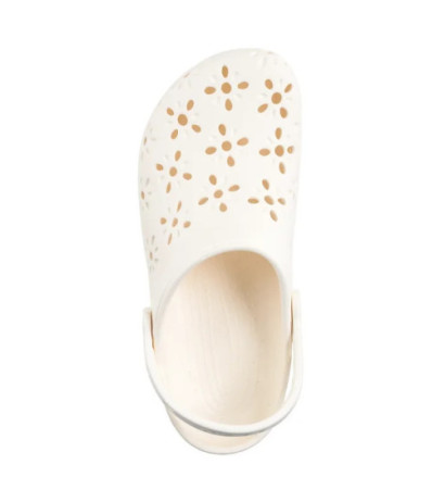 Crocs Classic Floral Cut Out Clog Chalk 210943-0WV (CR345-a) Moteriški batai/šlepetės