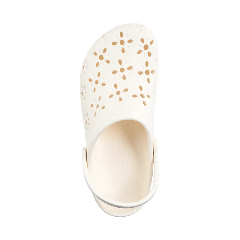 Crocs Classic Floral Cut Out Clog Chalk 210943-0WV (CR345-a) Moteriški batai/šlepetės