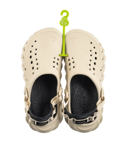 Crocs Echo Clog Bone/Black 207937-2YJ (CR347-a) Moteriški batai/šlepetės