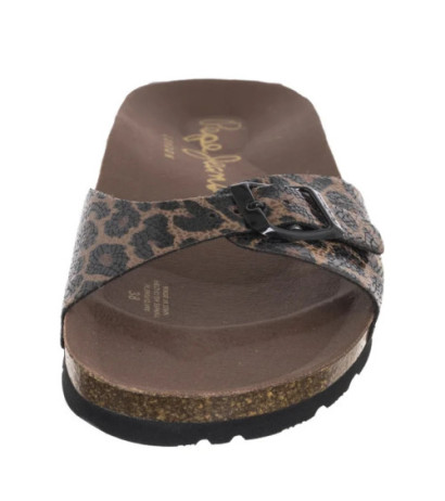 Pepe Jeans Oban Leopard W Dark Brown PLS90612 898 (PE37-a) Moteriški batai/šlepetės