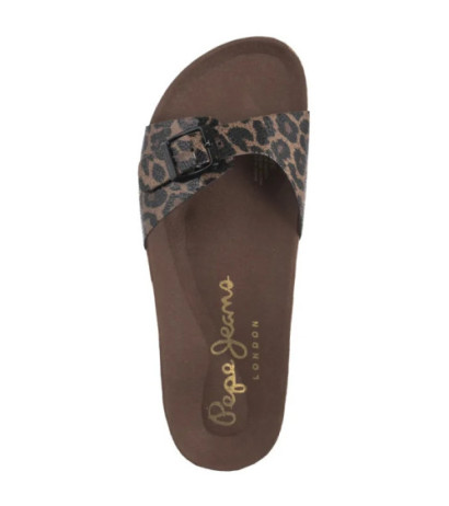 Pepe Jeans Oban Leopard W Dark Brown PLS90612 898 (PE37-a) Moteriški batai/šlepetės