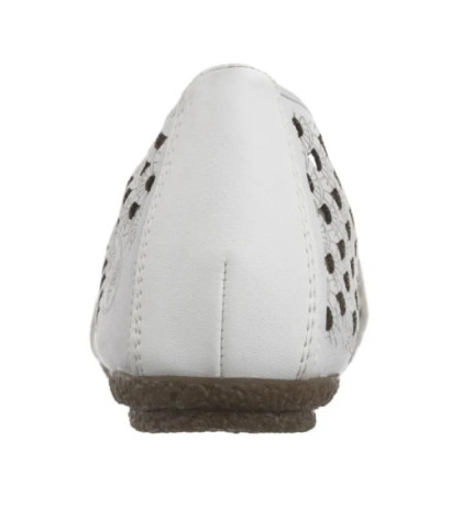 Rieker Białe Ażurowe 41489-80 White (RI241-a) bateliai