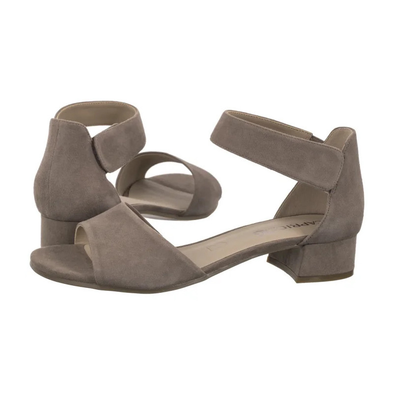 Caprice Szare 9-28212-42 338 Mud Suede (CP436-a) sandalai