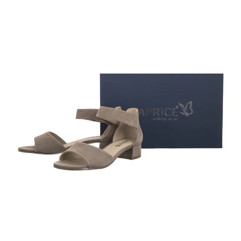 Caprice Szare 9-28212-42 338 Mud Suede (CP436-a) sandalai