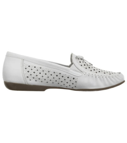Rieker Białe Ażurowe L6352-80 White (RI249-a) batai