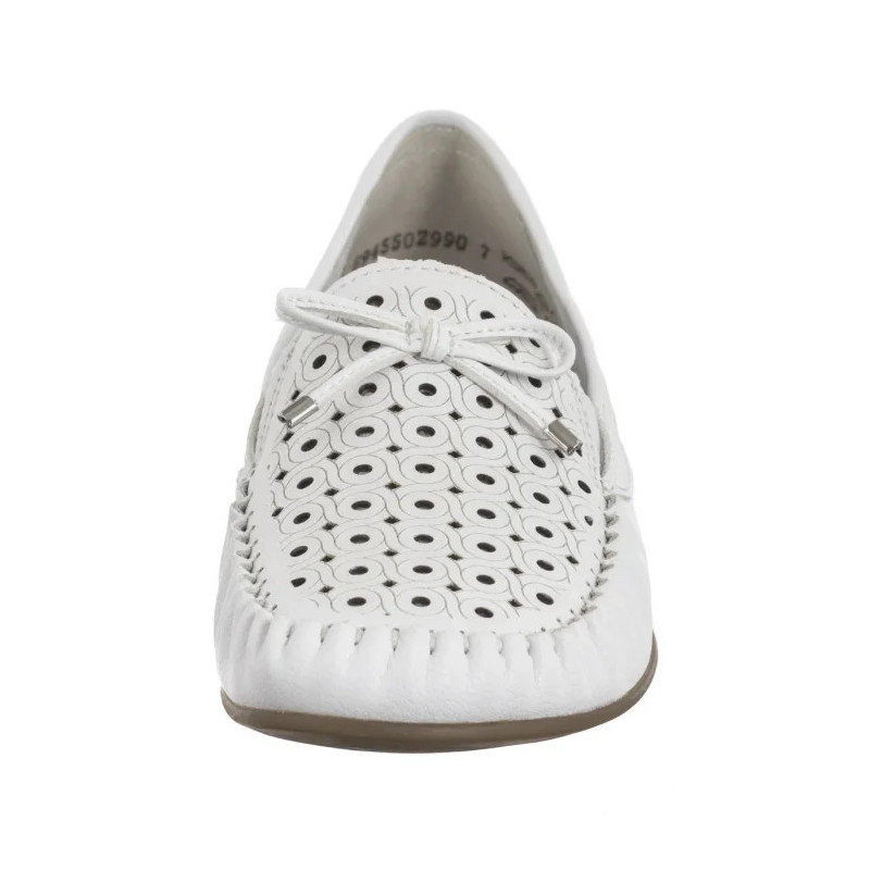 Rieker Białe Ażurowe L6352-80 White (RI249-a) batai