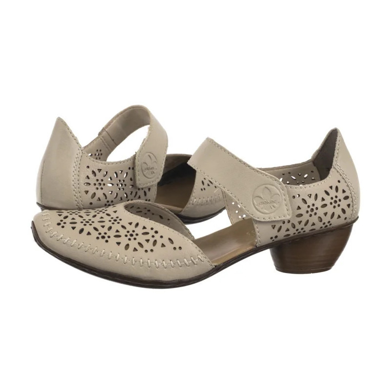 Rieker Beżowe 43750-62 Beige (RI250-a) sandalai