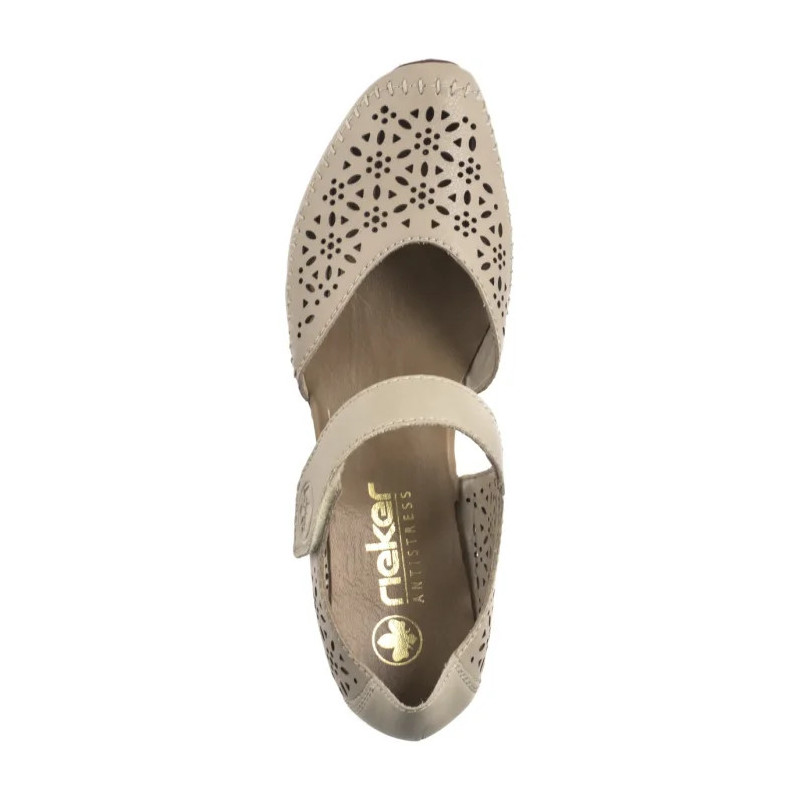 Rieker Beżowe 43750-62 Beige (RI250-a) sandalai