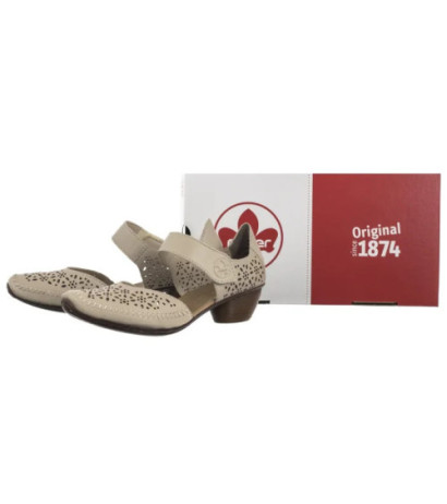 Rieker Beżowe 43750-62 Beige (RI250-a) sandalai