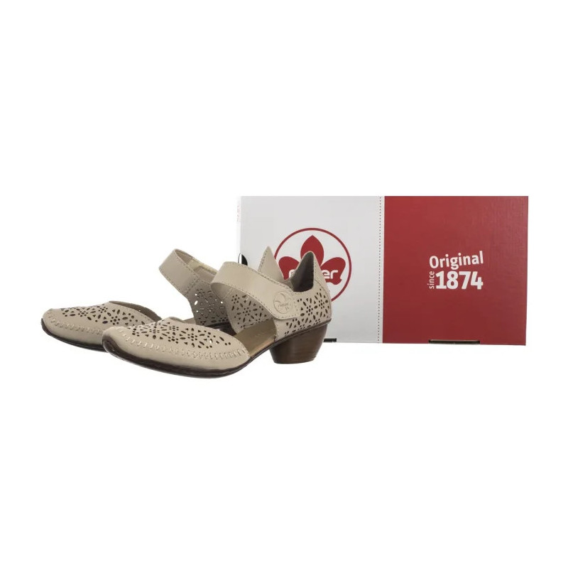 Rieker Beżowe 43750-62 Beige (RI250-a) sandalai