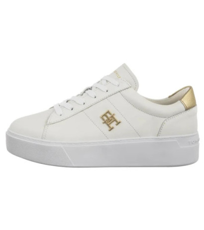 Tommy Hilfiger Platform Court Sneaker Metallics White FW0FW08648 YBS (TH1313-a) bateliai