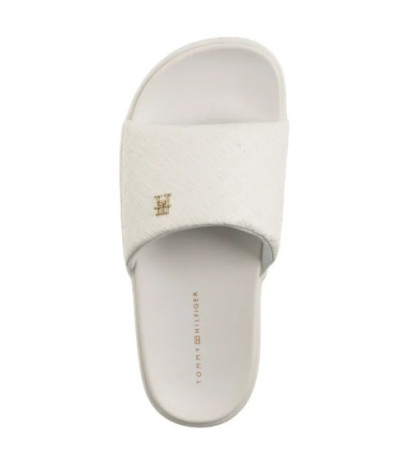Tommy Hilfiger Platform Monogram Poolslide Ancient White FW0FW08526 YBH  (TH1316-a) Moteriški batai/šlepetės