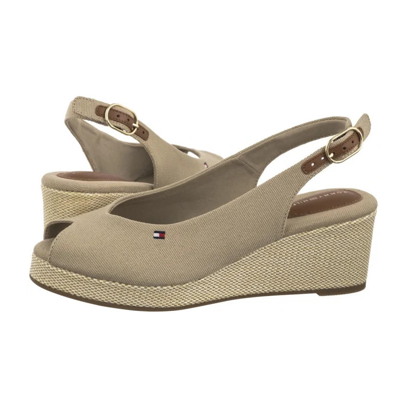 Tommy Hilfiger Flag Mid Wedge Espad Slingback Horserdish FW0FW08595 ACC (TH1328-a)
