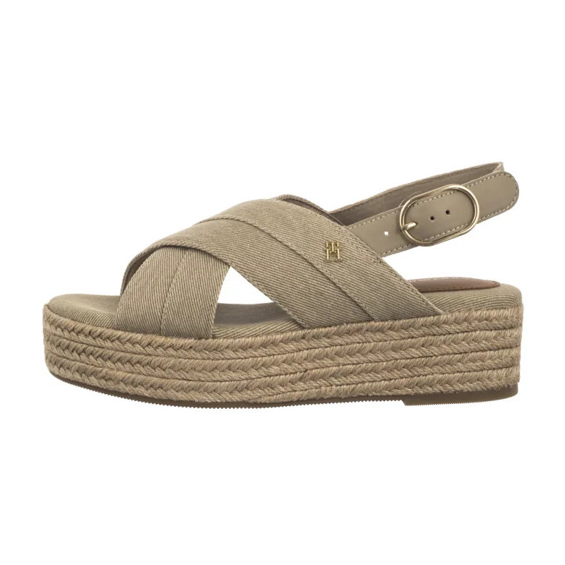 Tommy Hilfiger Denim Espadrille Platform Sandal Horseradish FW0FW08669 ACC (TH1333-a) sandalai