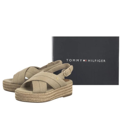 Tommy Hilfiger Denim Espadrille Platform Sandal Horseradish FW0FW08669 ACC (TH1333-a) sandalai