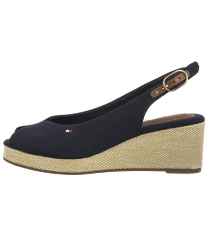 Tommy Hilfiger Flag Mid Wedge Espad Slingback Space Blue FW0FW08595 DW6 (TH1328-b)