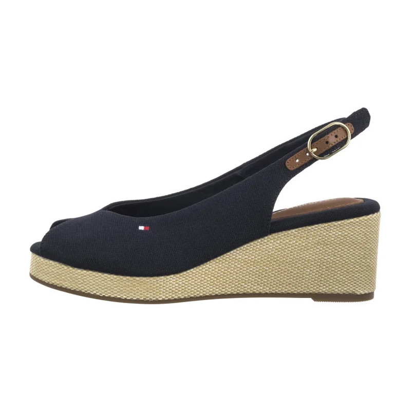 Tommy Hilfiger Flag Mid Wedge Espad Slingback Space Blue FW0FW08595 DW6 (TH1328-b)