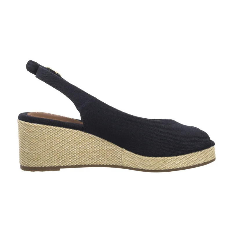 Tommy Hilfiger Flag Mid Wedge Espad Slingback Space Blue FW0FW08595 DW6 (TH1328-b)