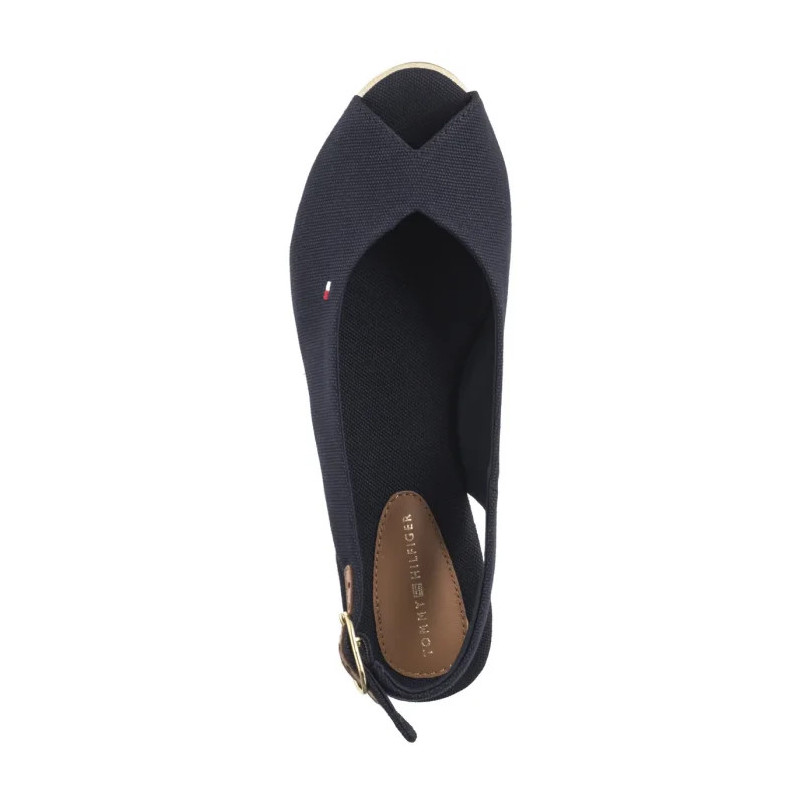 Tommy Hilfiger Flag Mid Wedge Espad Slingback Space Blue FW0FW08595 DW6 (TH1328-b)