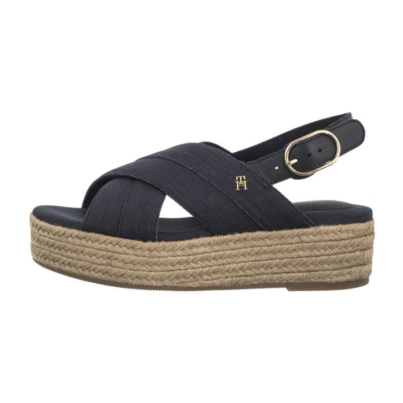 Tommy Hilfiger Denim Espadrille Platform Sandal Space Blue FW0FW08669 DW6 (TH1333-b) sandalai